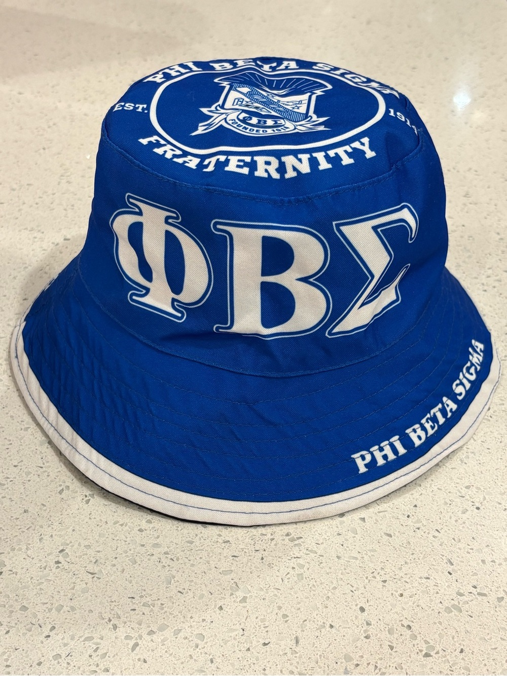 Phi Beta Sigma Bucket Hat Royal Blue White Fraternity Cap New Without Tags